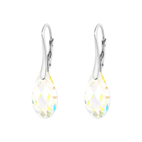 Sudraba auskari "Anšante (Aurora Borealis)" ar Swarovski™ kristāliem